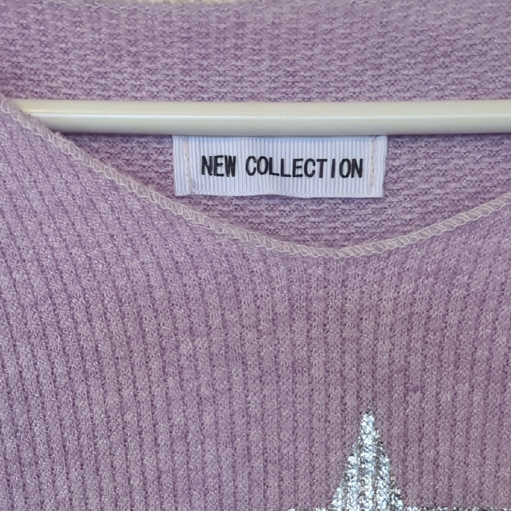 Purple Sweater with White Stars - Picture 2 of 4
